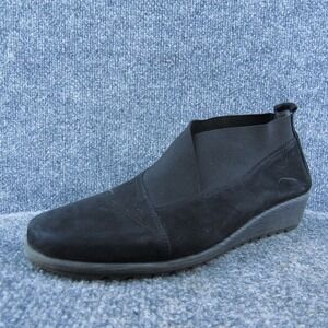 The Flexx Women Bootie Boots Black Leather Pull On Size 9.5‎ Medium